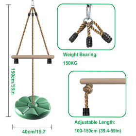 Kinspory monkey bars swing set encourages climbing and coordination