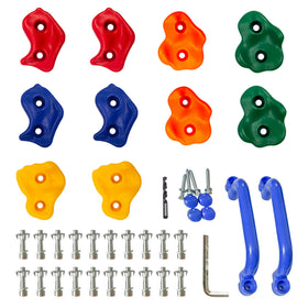Kinspory pig-nose rock hold colorful set for kids' climbing indoors or outdoors