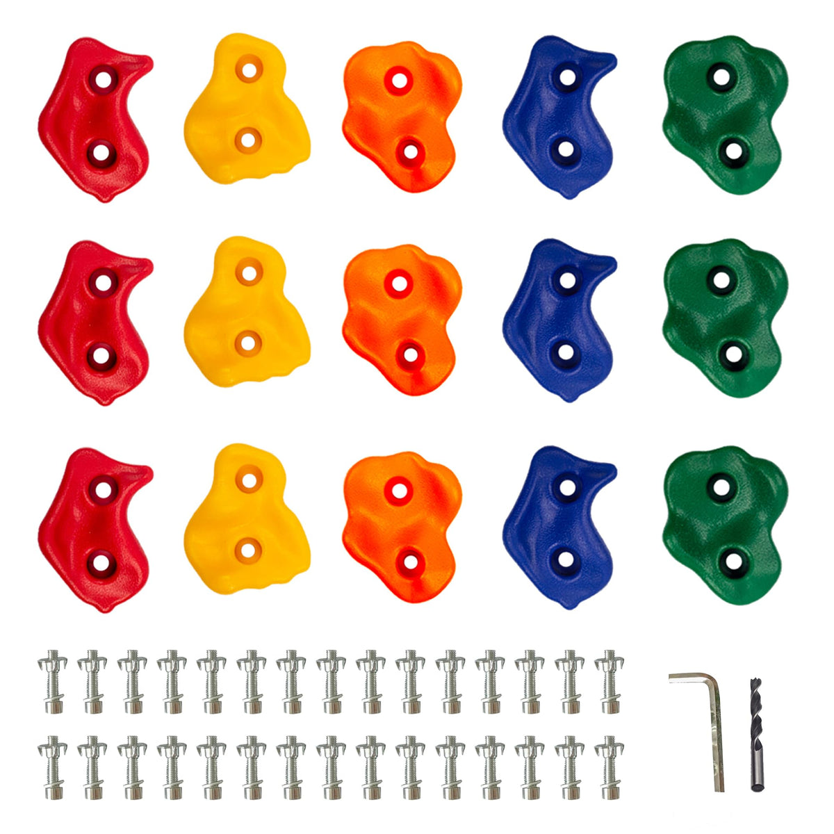 KINSPORY pig nose rock climbing holds, assembly-ready for safe indoor or outdoor climbing.