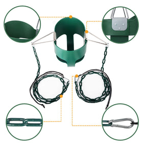KINSPORY Outdoor swing for backyards and porches, suitable for infants and toddlers