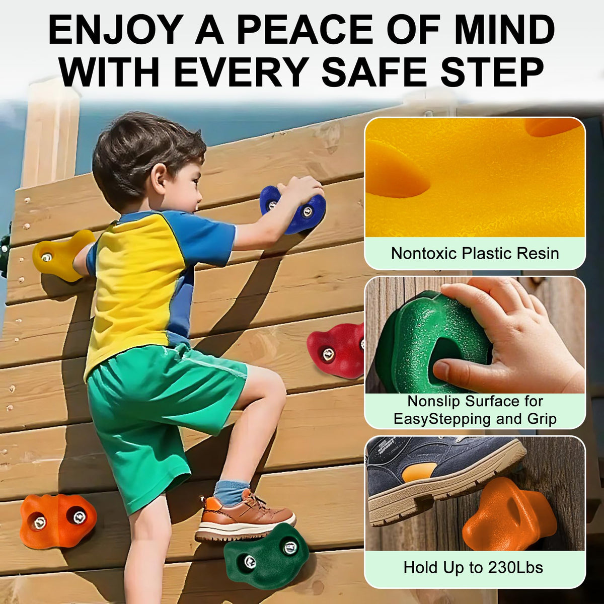 KINSPORY steering wheel in the kit for interactive pretend steering on a playset