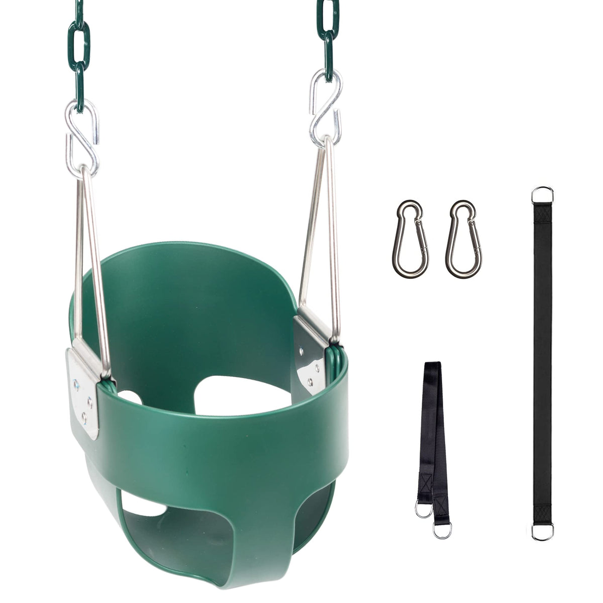 KINSPORY Toddler Swing with high-back bucket seat for safer outdoor play
