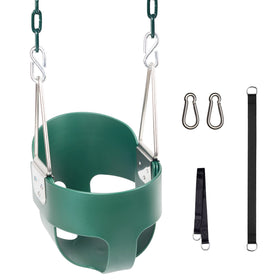 KINSPORY Toddler Swing with high-back bucket seat for safer outdoor play