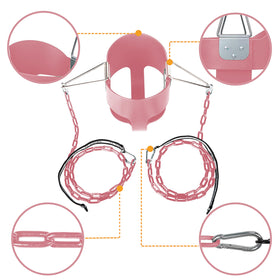 KINSPORY outdoor swing setup shown in a sunlit backyard.