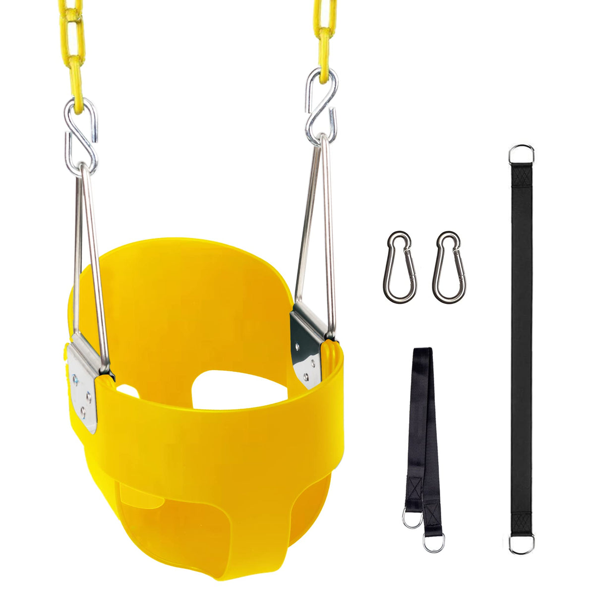 KINSPORY Toddler Swing yellow seat for outdoor fun and comfort