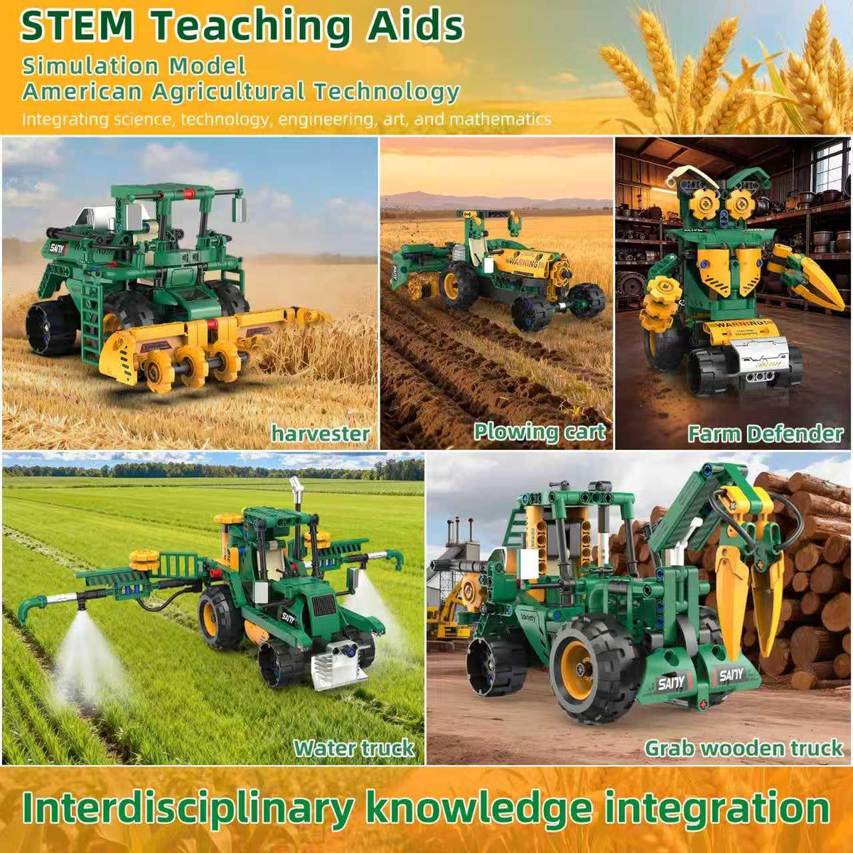 Kiothdre 5-in-1 STEM plowing-cart model fostering engineering skills during building