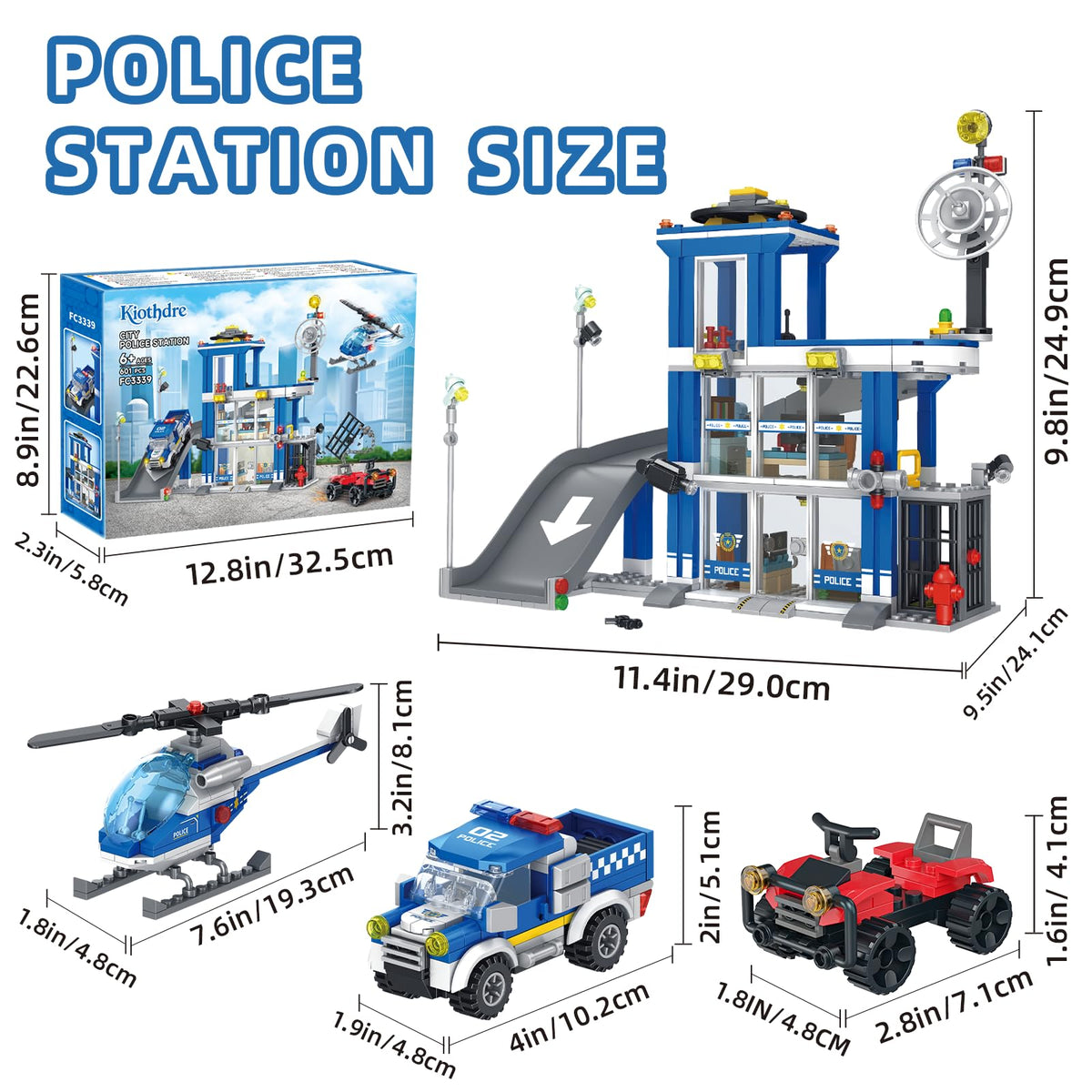 Kiothdre compatible bricks let kids expand city builds with other sets.