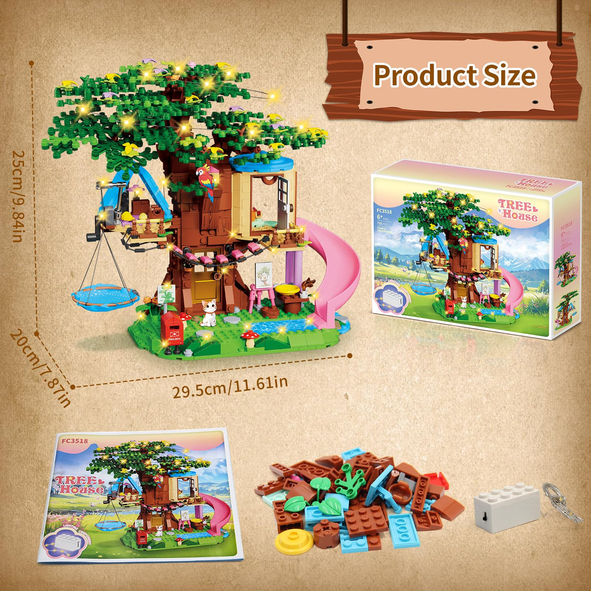 Kiothdre treehouse three floors structure inspires tall adventures.