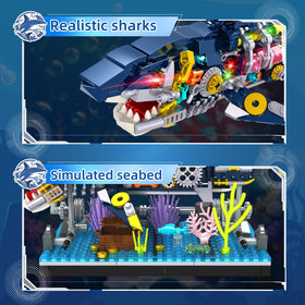 Underwater base with coral detail enhances the display scene.