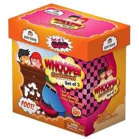 Kipi Toys Whoopee Cushion set of 3, self-inflated 7-inch cushions for instant pranks.