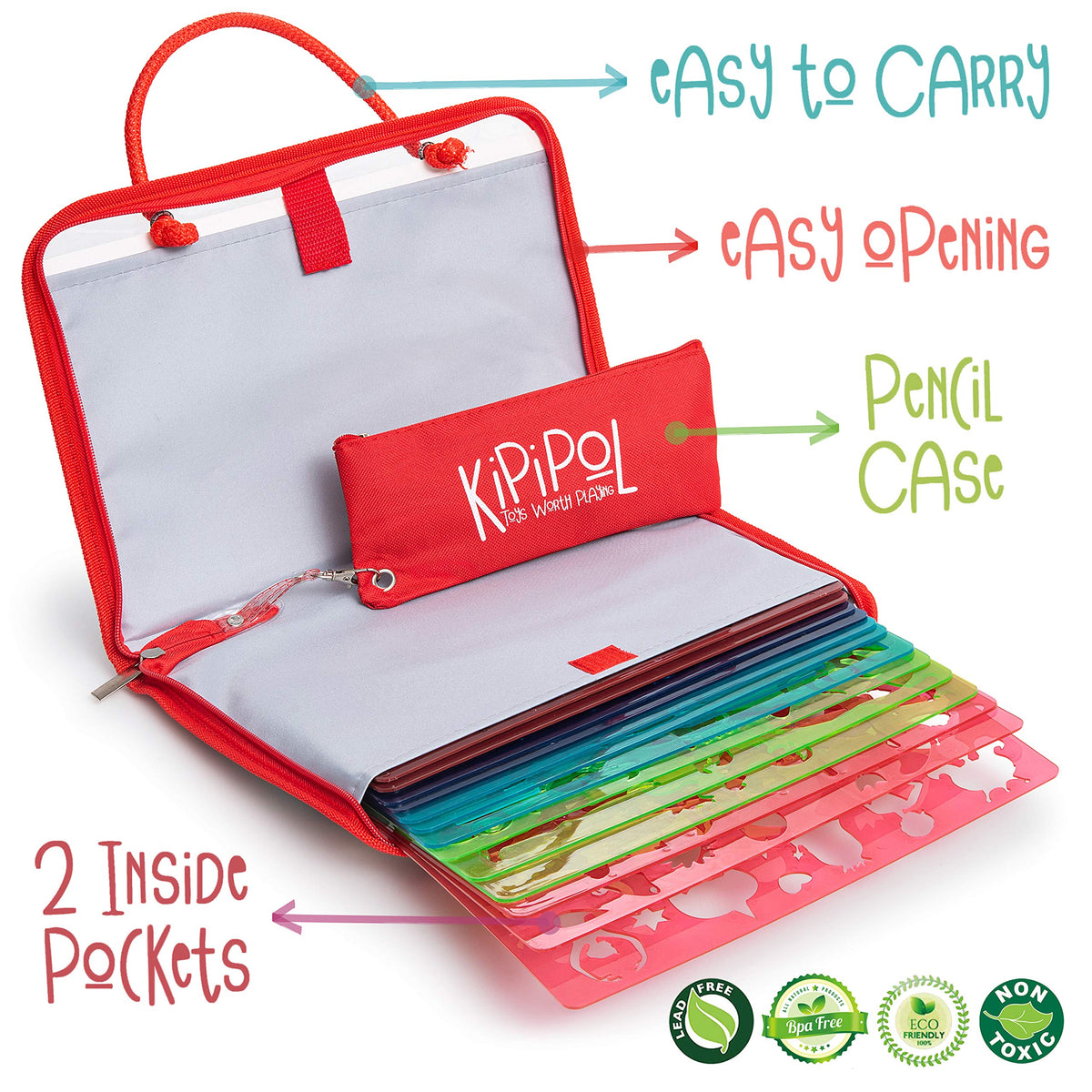Kipipol art supplies organization portable kit for home and travel