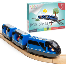 KipiPol battery-operated locomotive front view with immersive sounds for playtime
