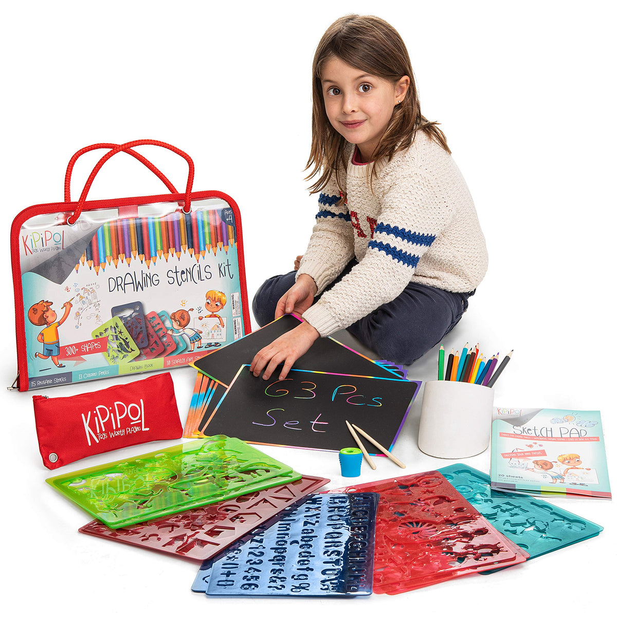 Kipipol child-safe plastic stencils durable and easy to clean
