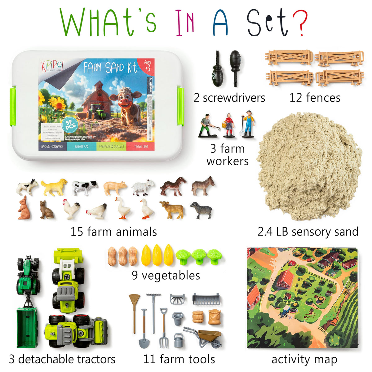 Kipipol reusable magic sand 2.2 lbs enables mess-free sensory digging.