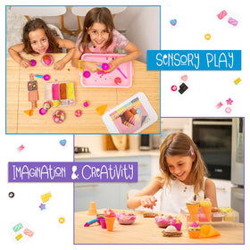 Kipipol Sensory Bin base and top with waffle press inspires shop-style play.
