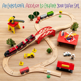 Three KipiPol action figures for sit-and-stand railway adventures