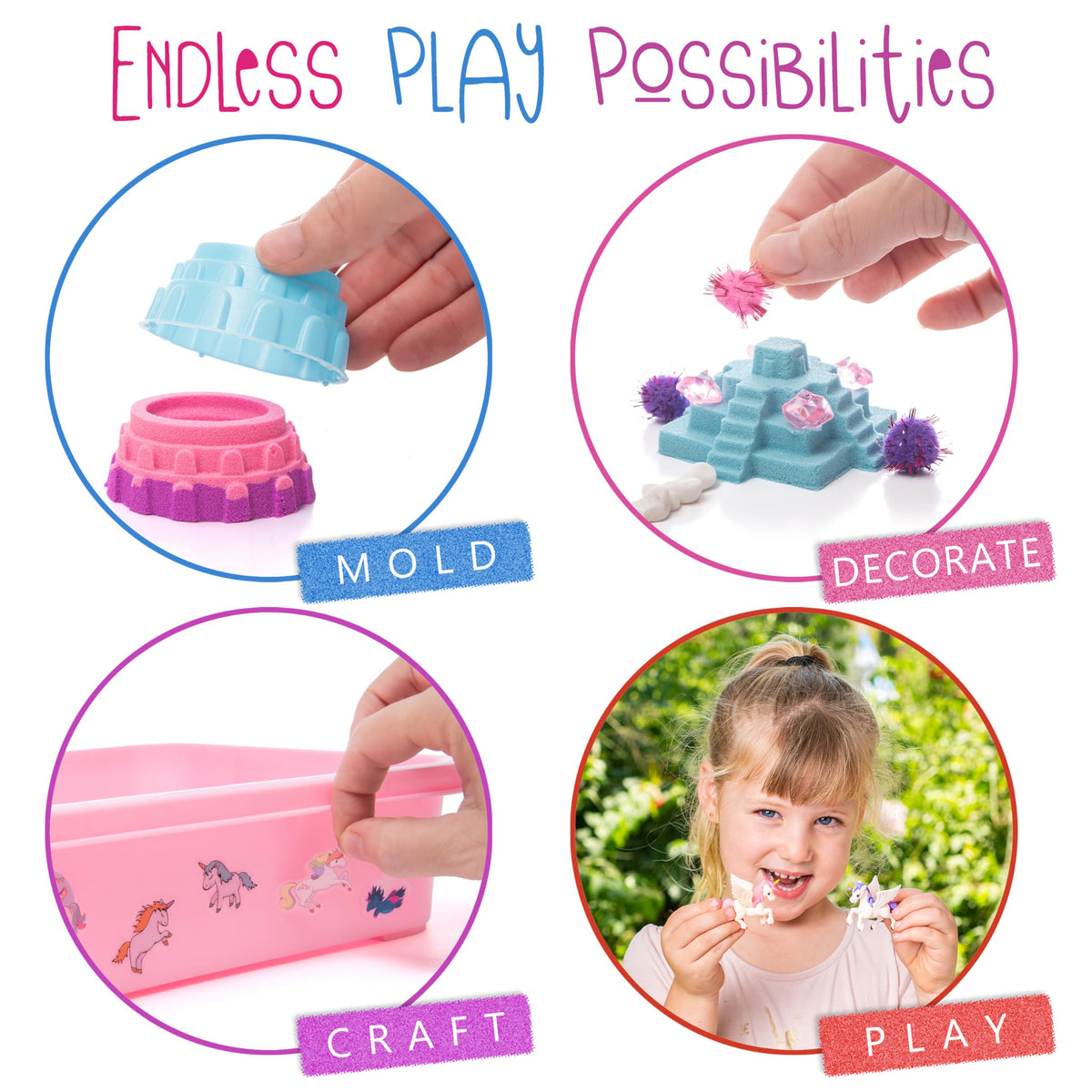 Kipipol unicorn figurines for magical pretend play