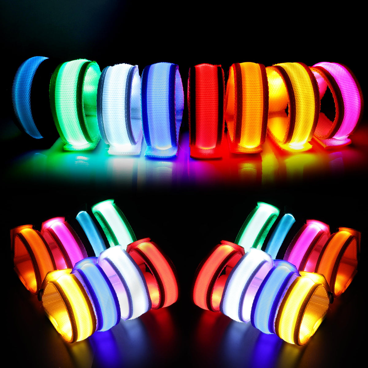 KIRALUMI glow bracelet in blue for kids wristwear with bright nighttime visibility