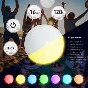KIRALUMI LED modes show eight colors for lively pool parties