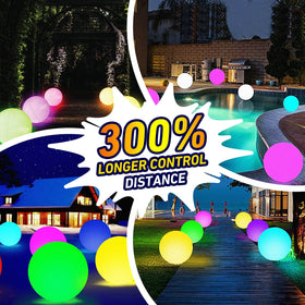 KIRALUMI Night glow pool ball enhances backyard parties.