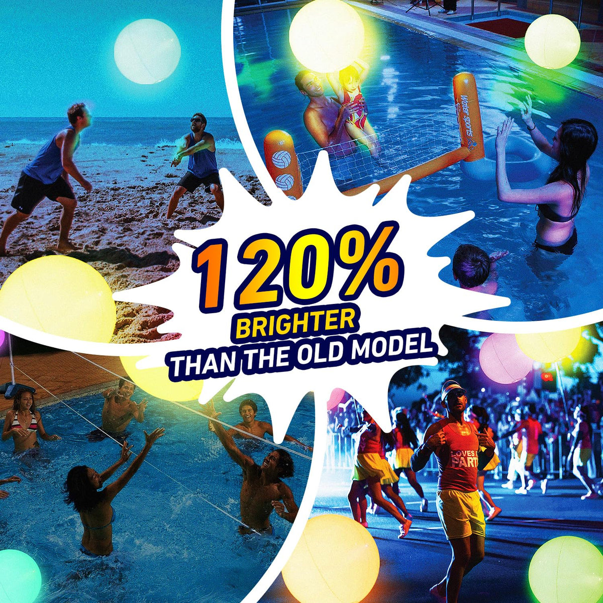 KIRALUMI glow ball doubles as beach party decoration