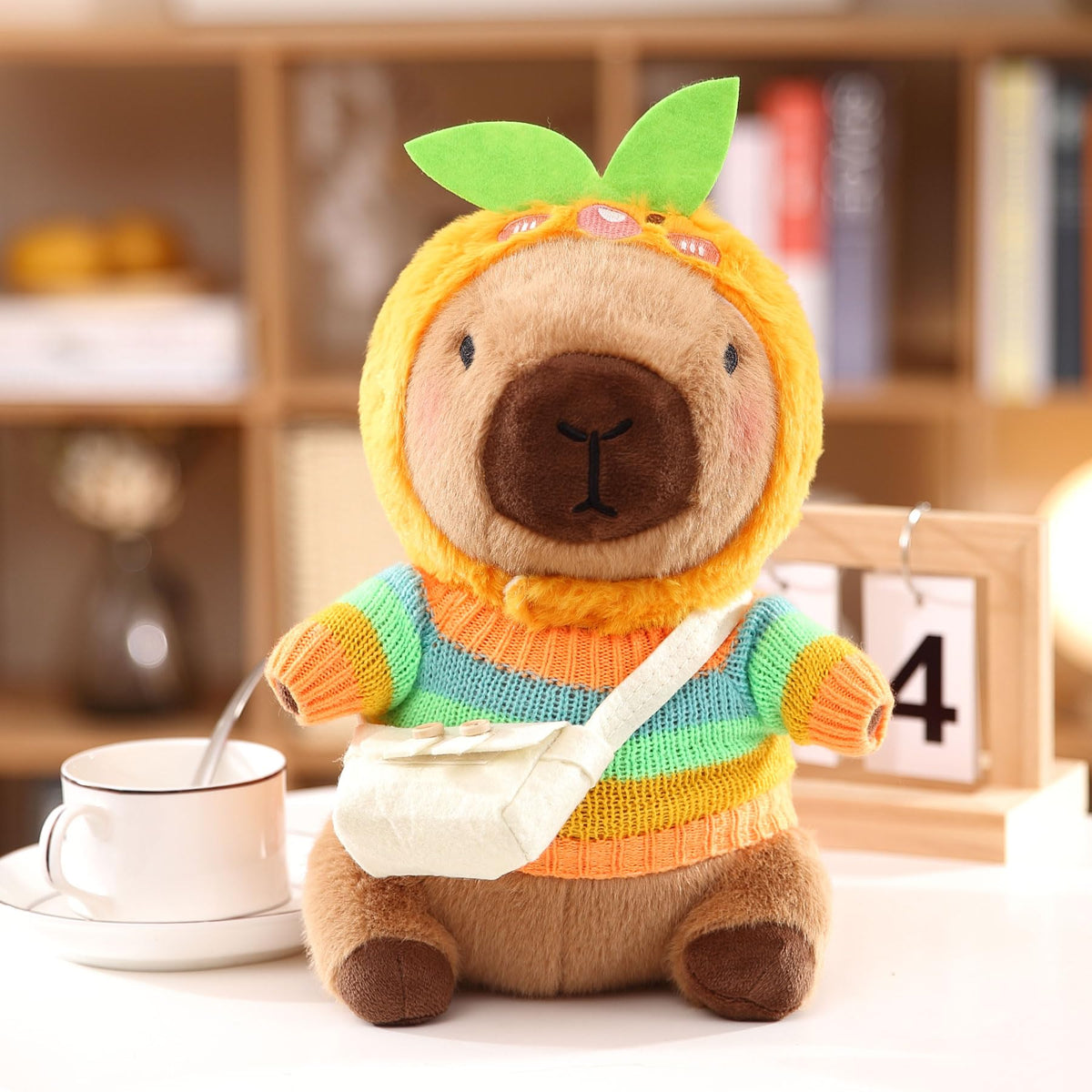 Kireidane Capybara plush with bags enhances pretend shopping and organization.
