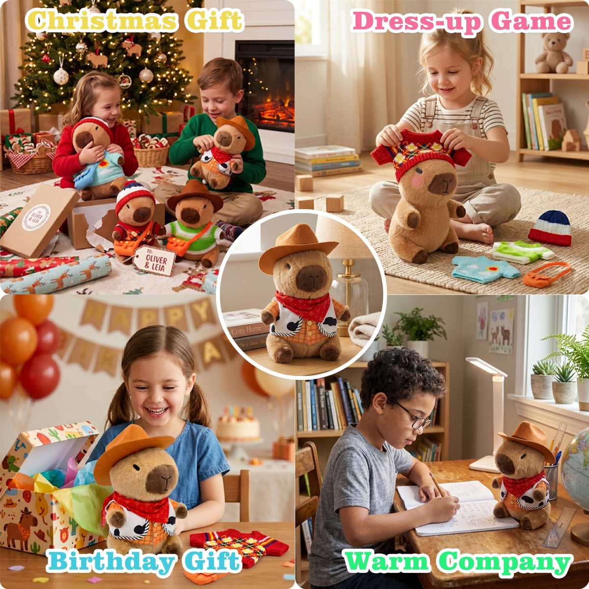 Kireidane Capybara Plush hats offering cute headwear options