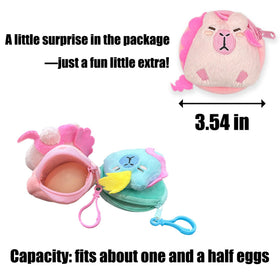 Two hats add versatile styling to the Kireidane capybara plush