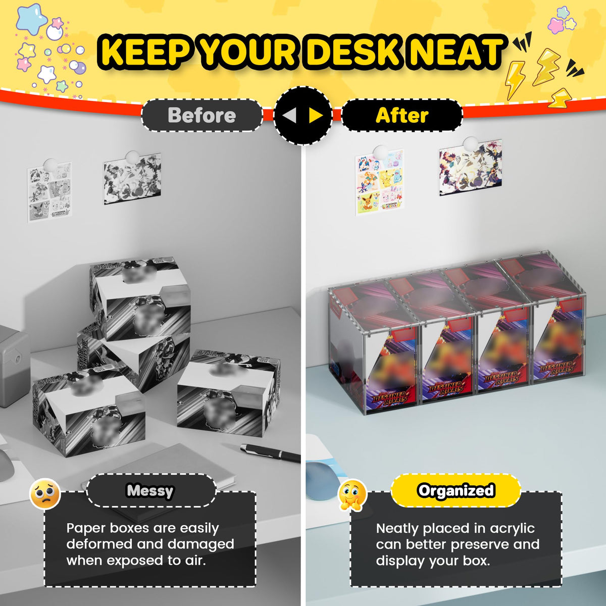 Kisbox dustproof and waterproof design keeps contents safe during transport or display.