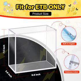 Kisbox ETB protector case 5mm acrylic highlights sturdy protection