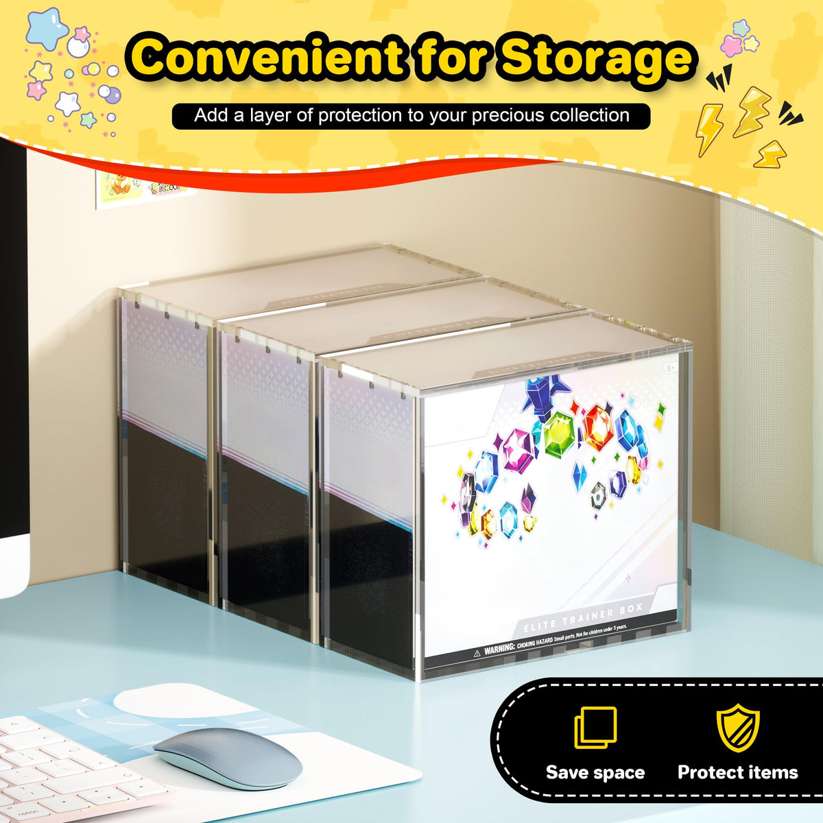 Kisbox ETB protector case assembled display showcasing premium look