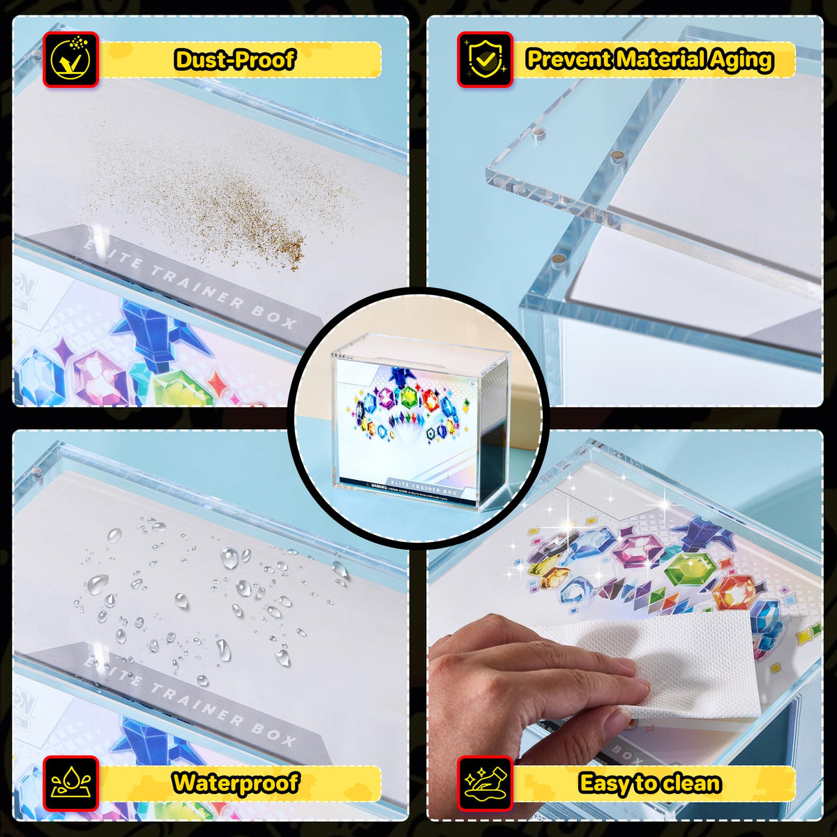 Kisbox ETB protector case UV protection helps preserve box artwork