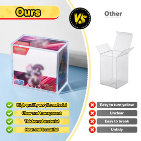 Kisbox dustproof and waterproof display case preserves booster box condition.