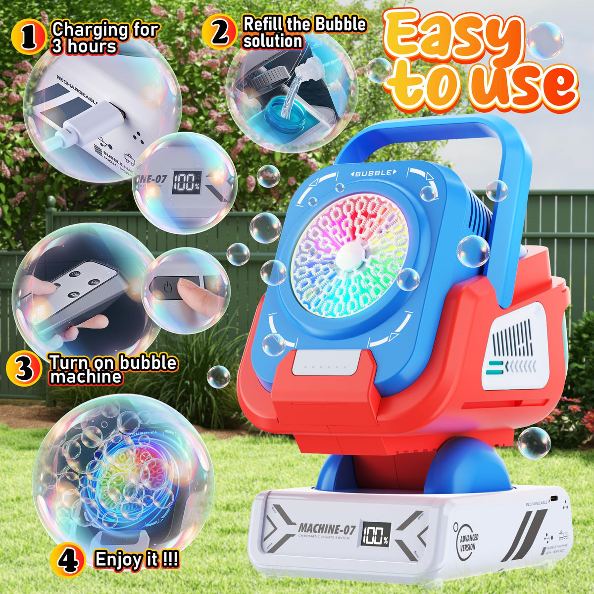 Kiskey machine outdoors on a dry surface shows versatility