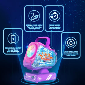 Kiskey Bubble Machine with 370 ml tank for longer play sessions