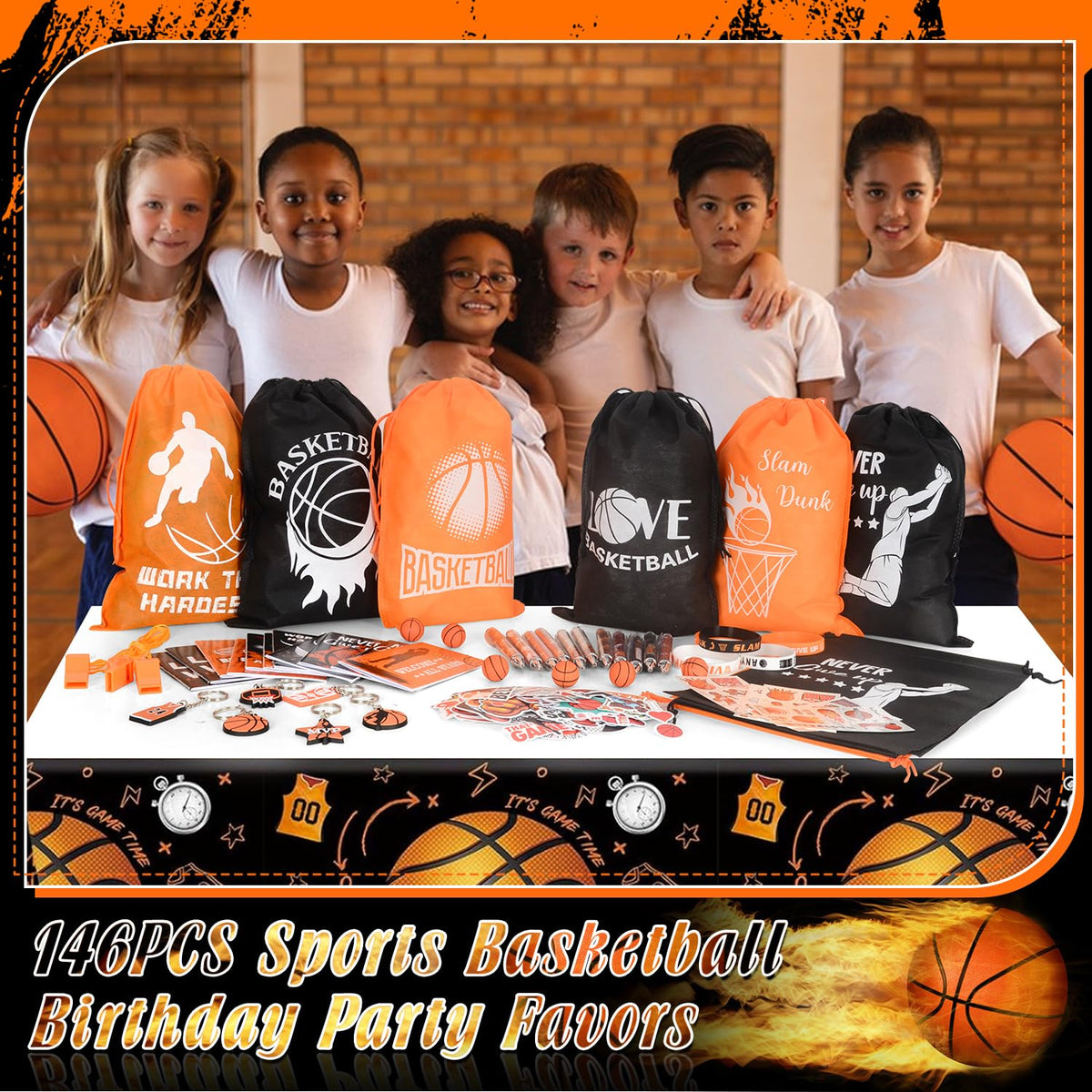 KISPATTI tattoo stickers with basketball designs for prizes.