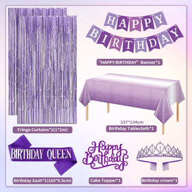 KISPATTI purple banner happy birthday for focal party signage