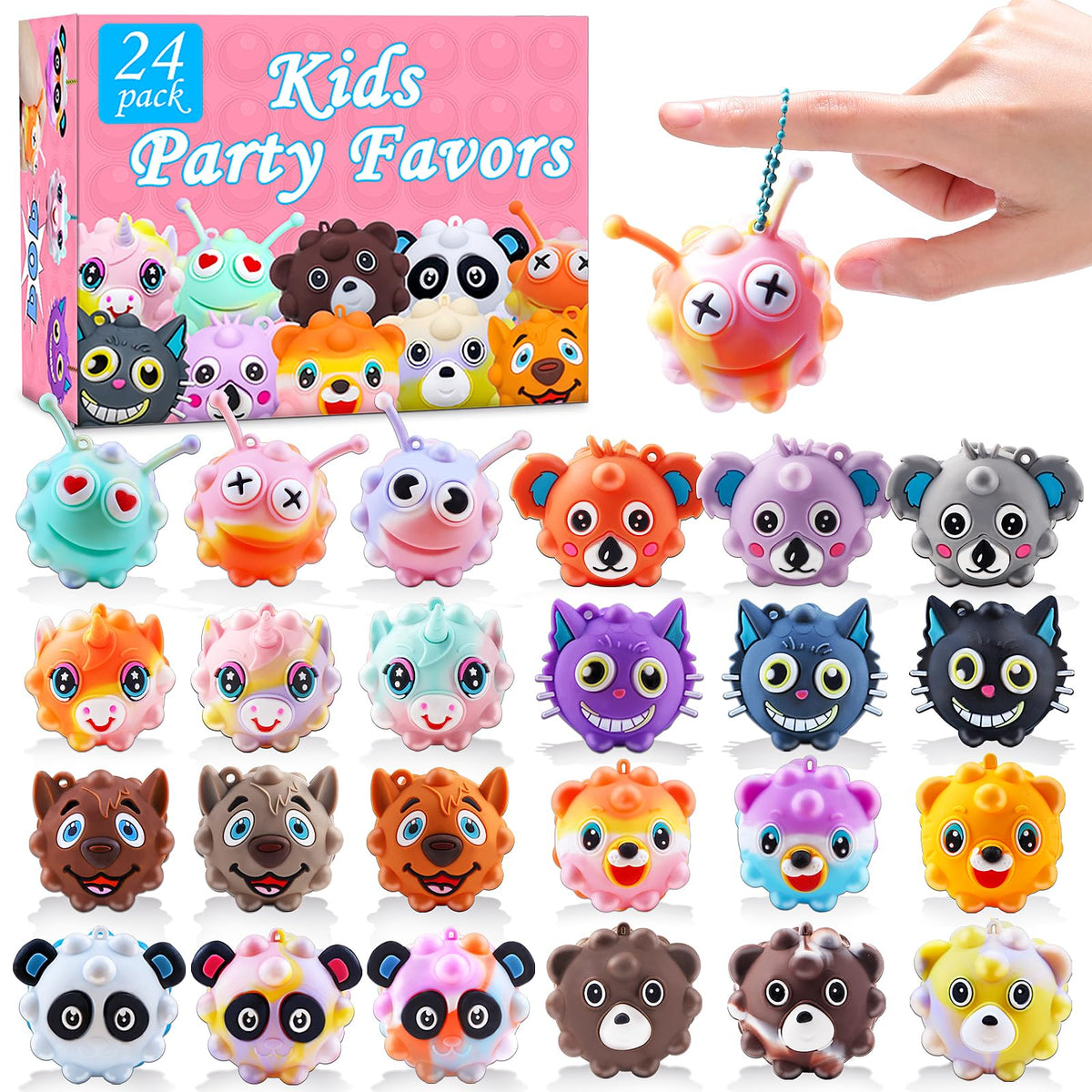 Kiss Monkey compact 2-inch pop ball easy to store anywhere