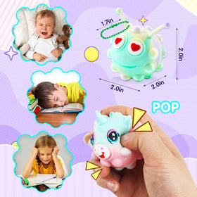 Kiss Monkey pop ball held in one hand for quick stress relief