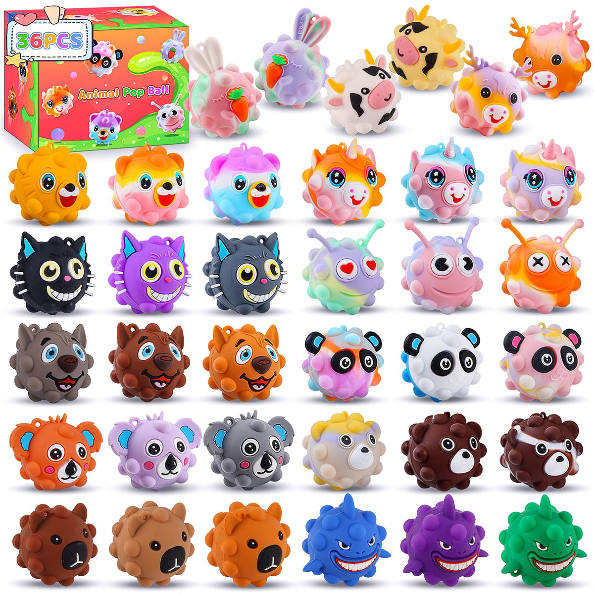 KissFree Animal Pop Ball portable design suited for lanyards and backpacks.