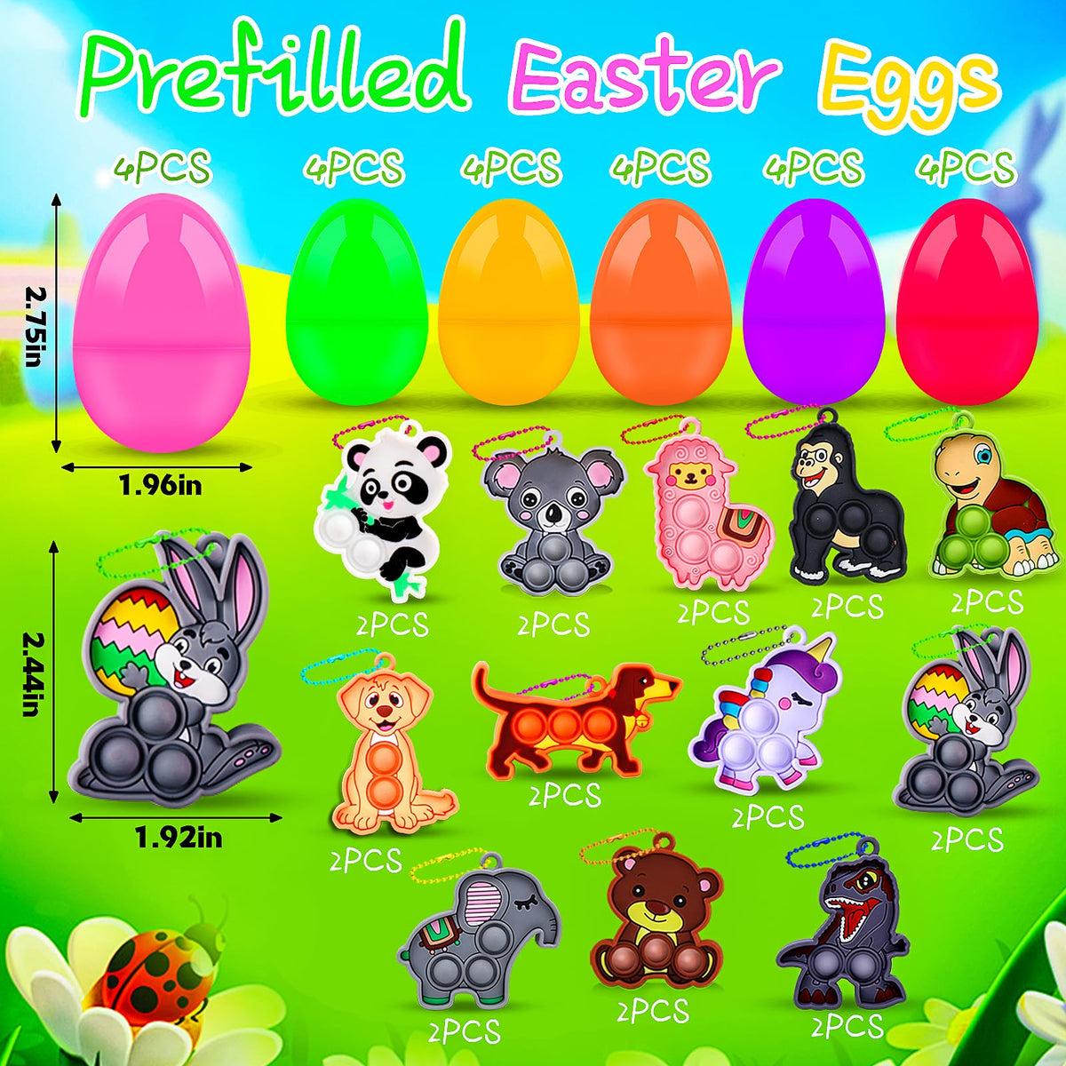 KissFree animal pop toys inside eggs provide instant playtime surprises