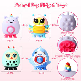 KissFree bunny animal suction pop fidget toy ideal for sensory play and party favors.