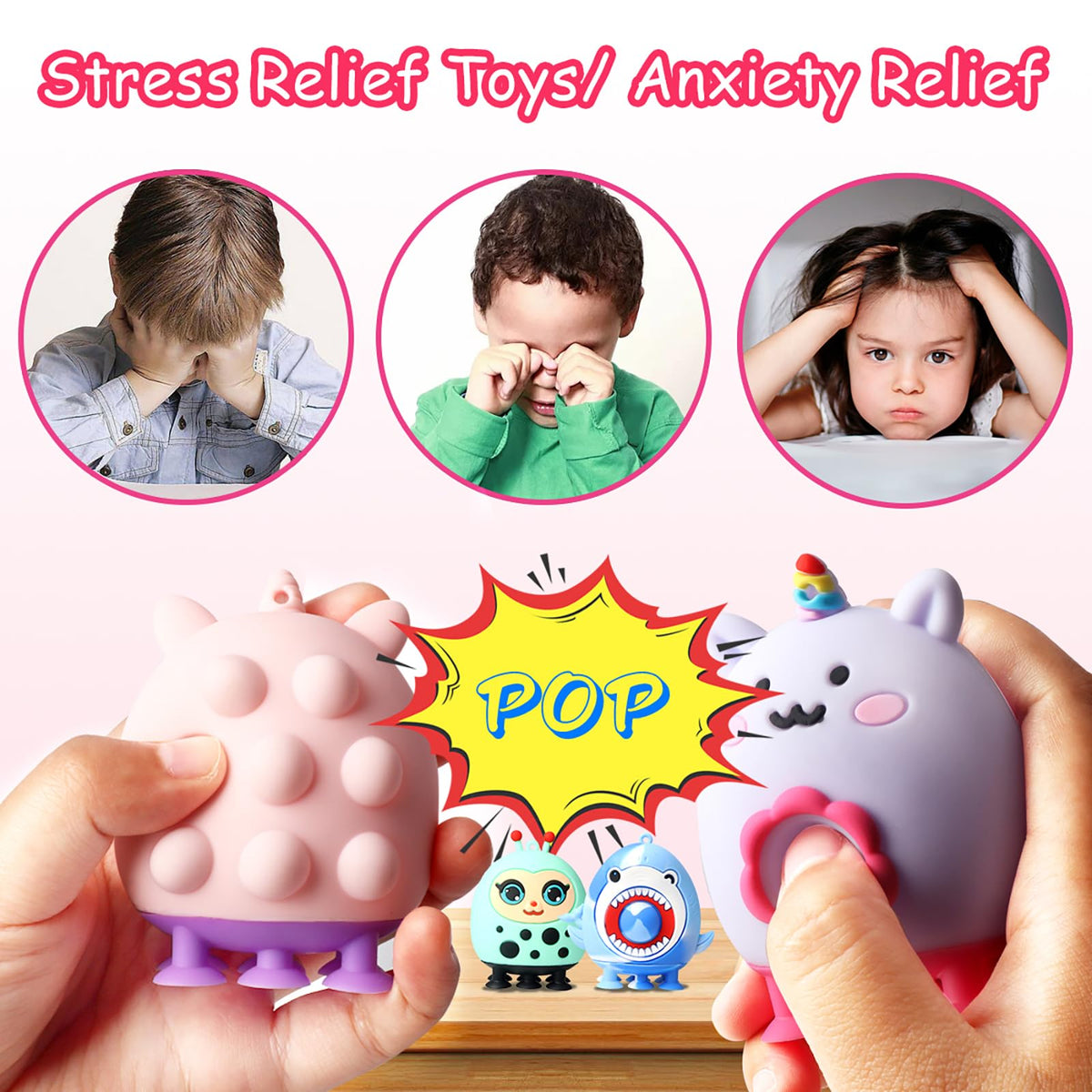 KissFree lion animal suction pop fidget toy provides tactile engagement for kids and classrooms.