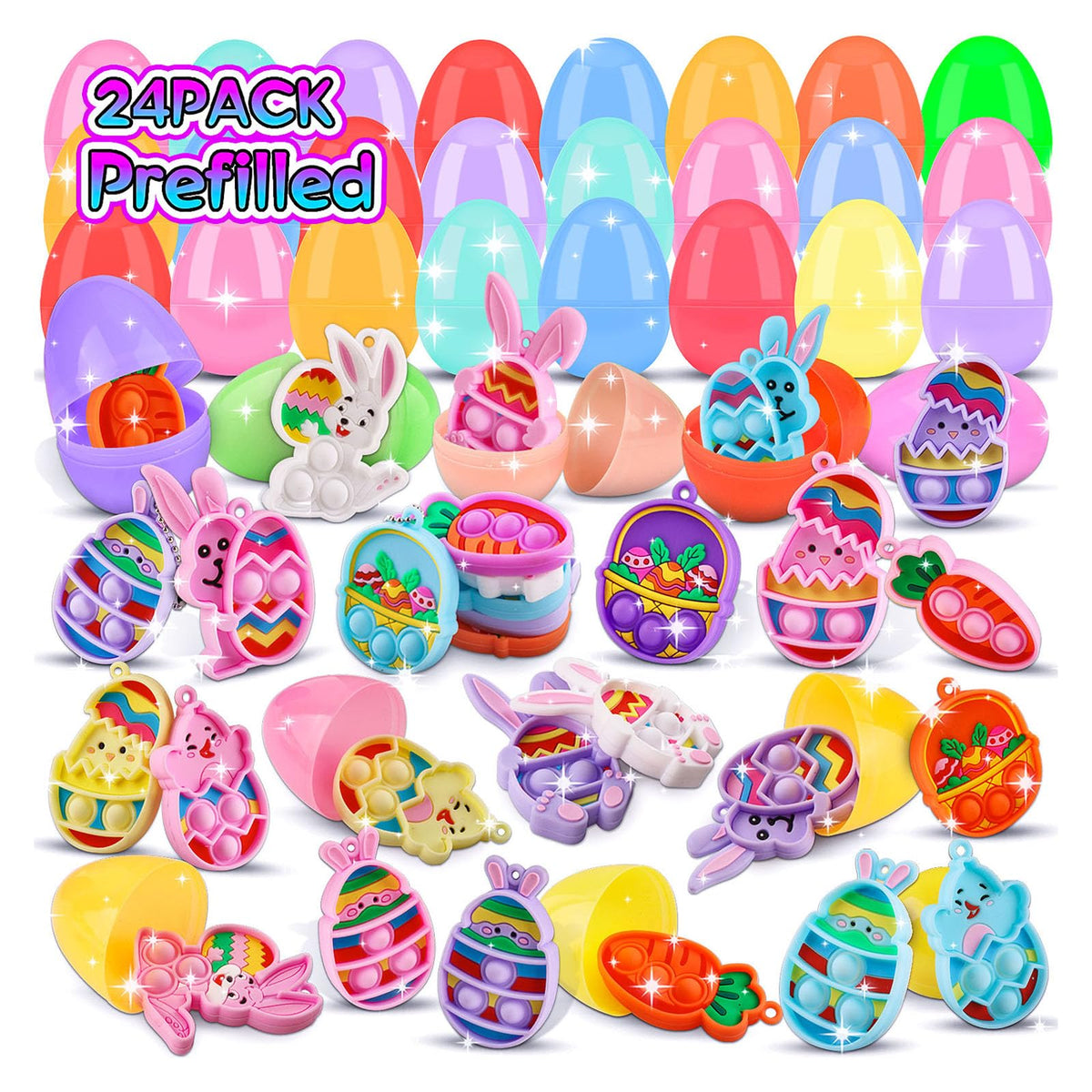 KissFree Easter eggs 24-pack with colorful shells for exciting egg hunts.