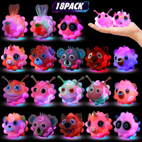 KissFree light-up animal pop balls assembled for play and gifting