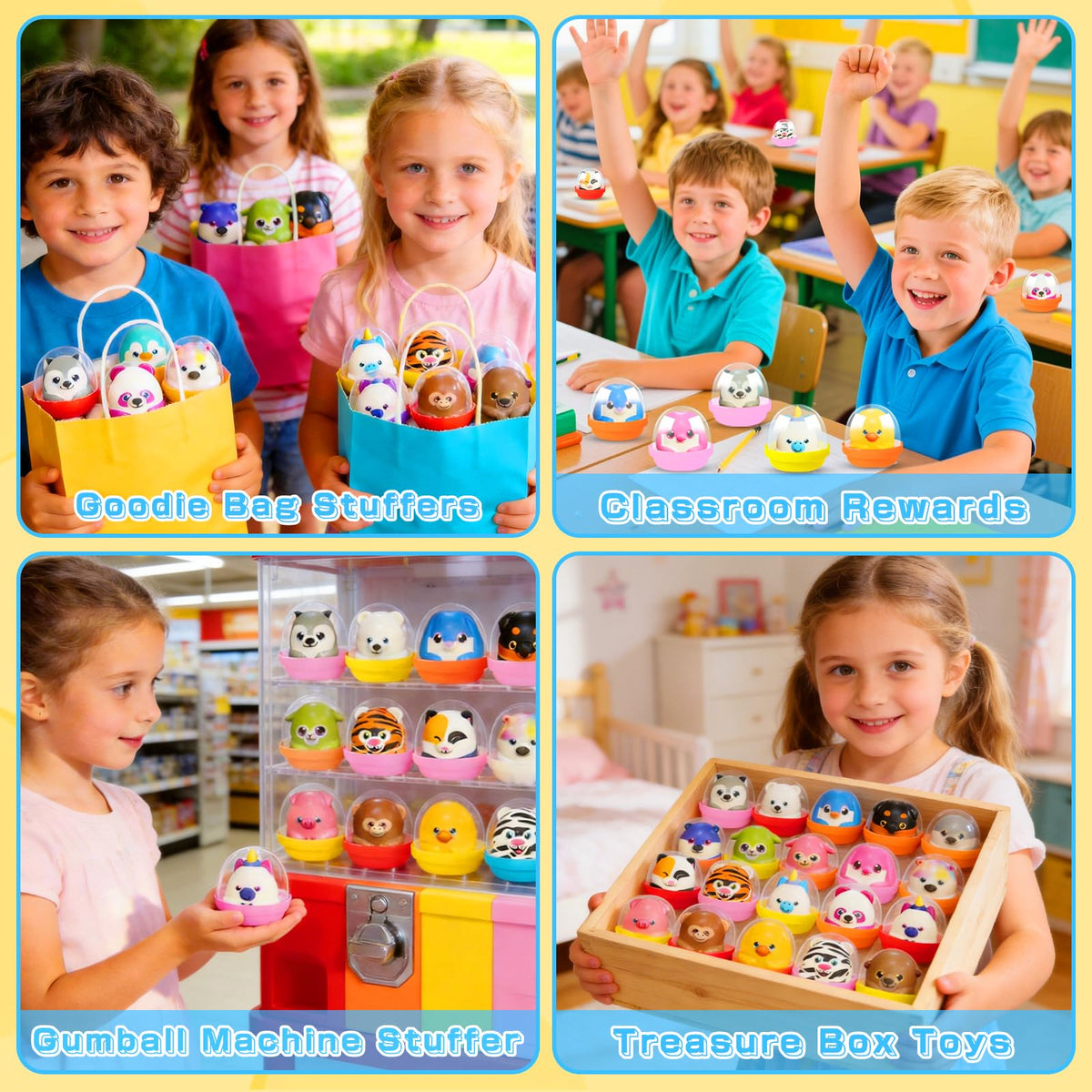 KissFree slow rising toys offer satisfying tactile play.