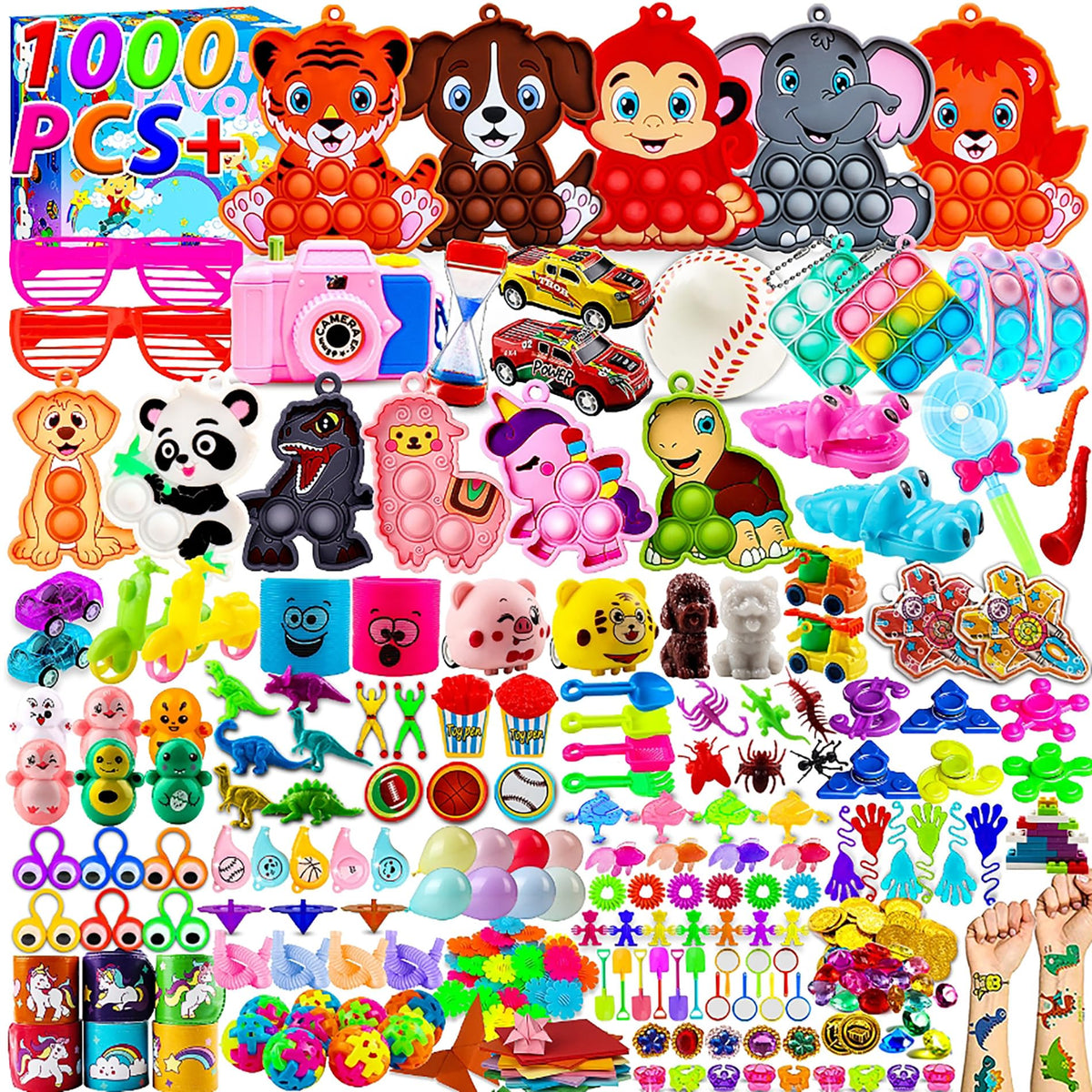 KissFuture 1000-pcs party favors box open for kids' party excitement and interactive play.