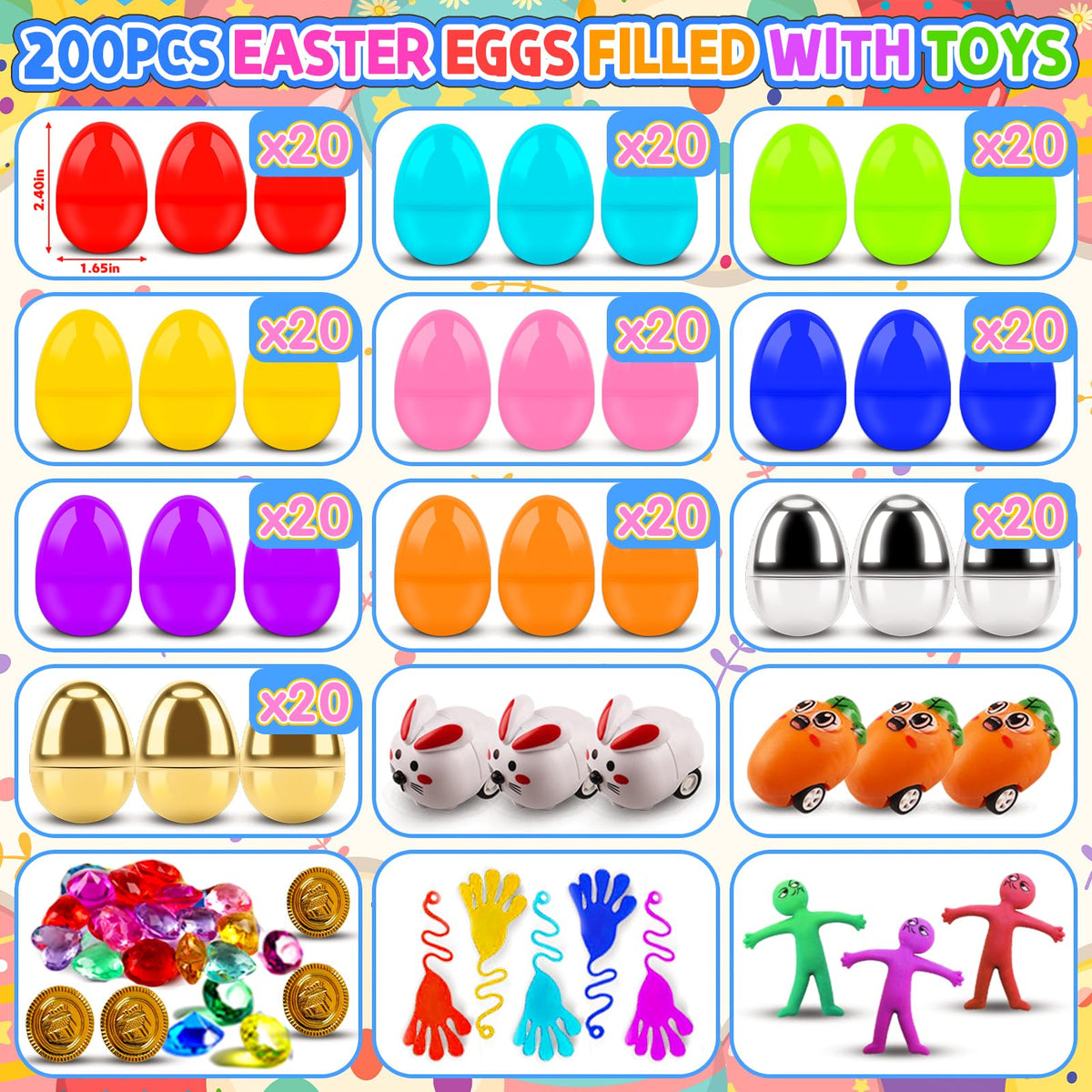 KissFuture eggs ready for egg hunts with hidden toys.