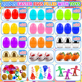 KissFuture eggs ready for egg hunts with hidden toys.
