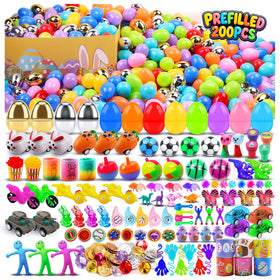 KissFuture prefills Easter eggs with toys inside for easy party planning and surprises.